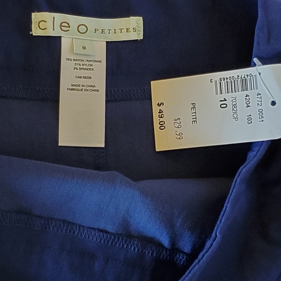 NWT Cleo Petite Navy Pencil Skirt - Picture 3 of 6